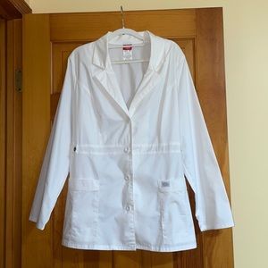 Dickies White Medical Professional Lab Coat, Size Large